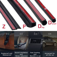 EPDM rubber Weatherstrip Car Door Seal Strip Big D Small D Z P Type Waterproof Sound Insulation Soundproof auto seal 3M adhesive 2024 - buy cheap