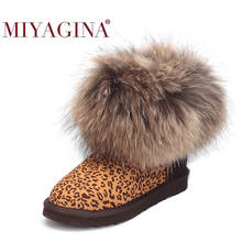 Botas de inverno para mulheres botas de neve de tornozelo manter sapatos quentes austrália clássico genuíno pele de carneiro couro de raposa 2024 - compre barato