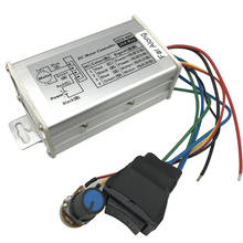 Controlador de velocidad del Motor PWM, placa de accionamiento de pulso 10A con marcha atrás hacia adelante y ajuste del interruptor de velocidad en el controlador del Motor, 12V 24V 36V CC 2024 - compra barato