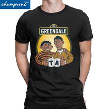 Greendale Street T Shirts Men Pure Cotton Unique T-Shirt Crew Neck Community Tv Show Abed Troy Tee Shirt Plus Size Clothes 2024 - buy cheap