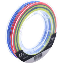 Sedal de pesca de 100M, 0,1-0,5mm, 8 hebras MultiColor 10-95lb, fibra PE fuerte, multifilamento trenzado para agua salada 2024 - compra barato