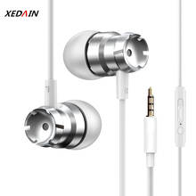 Metal In-ear 3.5mm Stereo Headset Microphone Sport Bass Sound Earphone MP3 PC Gaming Auriculares for IOS Android Phone 2024 - buy cheap