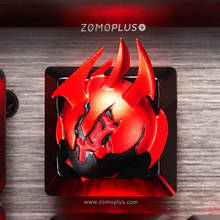 Tampa de chave de teclado mecânico com design personalizado, tampa de chave de liga de alumínio série dota2 chaves cereja mx axis z14 2024 - compre barato