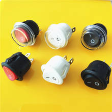 Kcd1 interruptor rocker para barco redondo 20mm, liga/desliga spst g149 dc ac 6a/250v à prova d'água tampa do painel do carro pista dropshipping