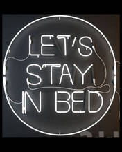Decorative Light Let us Stay In Bed Neon Light Restaurant Accessories Bedroom Home light Enseigne Lumineuse Handmade Glass Tubes 2024 - buy cheap