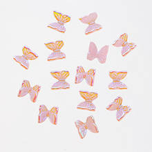 Calcomanía 3D de mariposa para decoración de uñas, piedra de resina para decoración de uñas, abalorios, Gema de resina, 8 colores, 50 Uds., ZCF22 2024 - compra barato