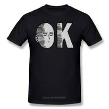 Camiseta de dibujos animados de ONE PUNCH MAN para hombre, camisa divertida de algodón con cuello redondo, estampado Harajuku 2024 - compra barato