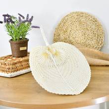 Ventilador de tecido de bambu em forma de coração, artesanal puro, faça você mesmo, resfriamento de verão, ventilador em forma de pêssego para decoração da casa 2024 - compre barato