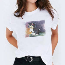 Camiseta con estampado de gato Pinocho Unisex, ropa Harajuku de manga corta, informal, de talla grande para mujer 2024 - compra barato