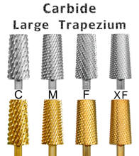 NAILTOOLS 6.6 Large Trapezium Tapered Barrel Gold Silver Tungsten steel Carbide milling cutter nail drill bit manicure pedicure 2024 - buy cheap
