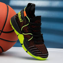 Moda crianças sapatos de basquete respirável amortecimento não-deslizamento wearable esportes sapatos ginásio treinamento atlético tênis de basquete 2024 - compre barato