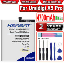 Аккумулятор высокой емкости HSABAT 4700 мАч для смартфона UMI Umidigi A5 Pro 2024 - купить недорого