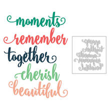 2020 New Remember Beautiful Cherish Together Moments Sentiment Word Metal Cutting Dies For DIY Greeting Card Scrapbooking Making 2024 - buy cheap