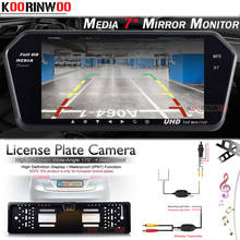 Koorinwoo-Monitor de espejo inalámbrico para coche, cámara de visión trasera con Bluetooth, MP5, MP4, FM, marco de licencia, TFT, LCD, pantalla Digital, cámara de marcha atrás 2024 - compra barato