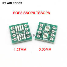 100 шт. SMD для DIP адаптер конвертер SOP8 SSOP8 TSSOP8 плата адаптера модуля адаптеры пластина 0,65 мм 1,27 мм 2024 - купить недорого