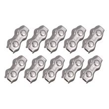 10 Pcs 3mm Duplex Clips Stainless Steel Wire Cable Rope Grips Clamps Caliper 2024 - buy cheap