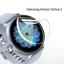 2 шт. мягкая защитная пленка для Samsung Galaxy Watch Active 1 2 Active2 40 мм 44 мм ультратонкое полное покрытие прозрачная защита экрана 2024 - купить недорого