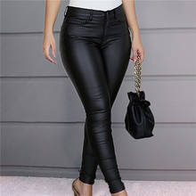 Faux Leather Leggings Women Black Sexy Push Up High Waist Pants  Plus Size Fitness Skinny Jeggings Pants New 2024 - buy cheap