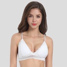 Sujetador negro sin aros Push Up para mujer, Bralette de encaje, lencería de pecho pequeño, ropa interior femenina 2024 - compra barato