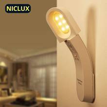 Niclux-lâmpada noturna led, luz noturna, com sensor de movimento, bateria recarregável, sem fio, para parede do quarto, escadas 2024 - compre barato