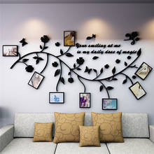 3D DIY Photo Frame Tree Branch PVC Acrylic Wall Decals Adhesive Family Wall Stickers Mural Art Home Decor Bedroom Stickers 2024 - купить недорого