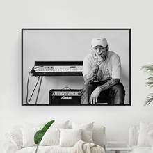 Arte da parede cartaz modular preto branco americano rap imagens hd legal impresso lona pintura decoração para casa sala de estar sem moldura 2024 - compre barato