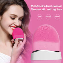 Wakeforyou Silicone Face Cleansing Brush Electric Face Cleanser Facial Cleanser Deep Cleansing Skin Deep Washing Massage Brush 2024 - buy cheap