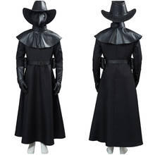 Fast delivery Kids Cosplay Plague Doctor Costume Black Robe Uniform Halloween Carnival Horror Fancy Dress Children men clothing 2024 - buy cheap