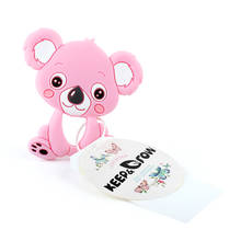 1Pcs BPA Free Koala Baby Teethers Food Grade Silicone Teethers Baby Teething Chew Charms Silicone Toy DIY Pacifier Chain Pendant 2024 - buy cheap
