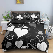 3D Bedding Set Luxury Duvet Cover Pillowcase Love Pattern Twin/Queen/King Size Bed Room For Kids Bedding 2024 - buy cheap
