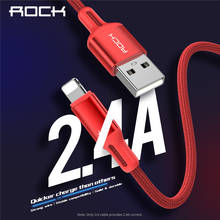 ROCK Cable For iPhone 11 XS Max XR X 8 7 Plus Fast Charging Sync data cord For ipad USB Mobile Phone Charger Cable Charging Cord 2024 - buy cheap