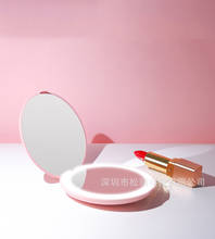 Led Mirror With Light Four-color Round Shape Carry Around Light Makeup Mirror Storage makeup Mirror led makeup For cosmetics 2024 - buy cheap