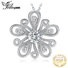 JewelryPalace-collar con colgante de flor de filigrana Milgrain, de circonia cúbica, SIN Cadena, joyería de plata de ley 925, regalo 2024 - compra barato