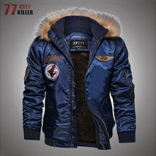 Winter Military Bomber Jackets Men Eu Size 3XL Thick Fleece Army Windbreaker Outwear Mens Hooded Pilot Jacket Coats Veste Homme 2024 - buy cheap