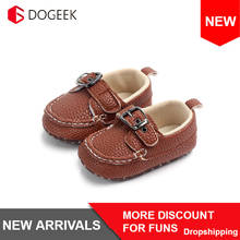 DOGEEK/весенние мокасины; обувь для первых шагов с мягкой подошвой для новорожденных; обувь для малышей; кожаные кроссовки для маленьких мальчиков и девочек 2024 - купить недорого