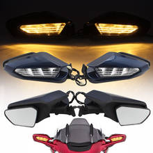 Motocicleta retrovisor led turn signal light esquerda & direita espelho lateral para honda goldwing gl1800 gl 1800 2018 2019 2020 2024 - compre barato