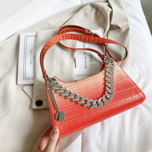 Famous Brand Luxury  Diamond Chain Tote Bag 2021 New High-quality PU Leather Women's  Handbag Crocodile Pattern Shoulder Bag 2024 - buy cheap