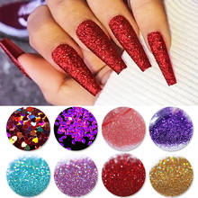 Colorful Nail Glitter Sequins Sandy Powder Shiny Luxury Sparkles Nail Art Sequins Pigment Flakes Dust 3D Decorations 2024 - buy cheap