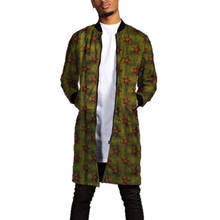 Jaqueta de beisebol masculina africana, casaco longo de ancara, jaqueta masculina com gola alta customizada com estampa bomber iki de painel 2024 - compre barato
