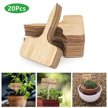 20pcs Bamboo Plant Labels T-shaped Garden Plant Markers Tag Garden Plant Sign Tags Nursery Pots Markers Garden Plant Markers 2024 - compre barato