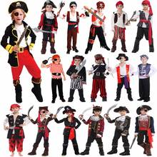 Disfraz de pirata para niños, ropa de fantasía Infantil para Cosplay, Halloween, cumpleaños, Carnaval 2024 - compra barato