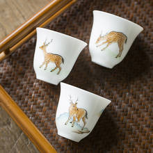 Ceramic Whiteware Tea Set Sweet White Teacup Fresh Kung Fu Tea Set Small Tea Cup Single Product Fragrance-Smelling Cup Teacups 2024 - buy cheap