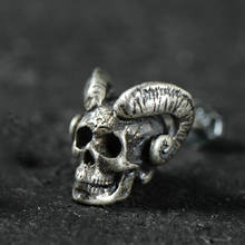 Personality Ram Head Skull Stud Earrings Gothic Punk Style Cool Men Women's Earrings Biker Jewelry Fashion Party Earrings 2024 - buy cheap