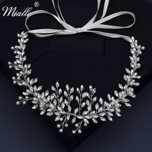 Miallo Rhinestone Headband Bridal Wedding Hair Accessories for Women Pearl Hair Jewelry Party Bride Headpiece Bridesmaid Gift 2024 - buy cheap