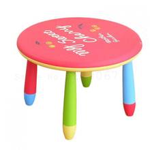 Детский стол и стул, комбинация, мультяшный домашний стул, Детские обучающие игрушки для рисования, детский сад пластиковый, круглый стол 2024 - купить недорого
