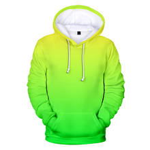 Moletom 3d com capuz, casaco de inverno masculino/feminino cor sólida com degradê colorido personalizado para homens e mulheres 2024 - compre barato