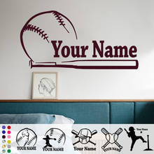 Custom Name Baseball Home Decoration For Children Rooms Verses Wall Decal Decoration Sticker For Kids Rooms Mural Custom 2024 - buy cheap