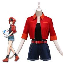 New Cells At Work Hataraku Saibou Anime Cosplay Costume Red Blood Cell Hataraku Saibou Women Anime Cosplay Costume 2024 - buy cheap