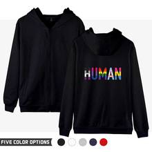 Sudadera con capucha de manga larga para hombre y mujer, ropa deportiva con cremallera y bolsillo, con estampado de LGBT, lesbiana, gay, arcoíris, estilo Harajuku 2024 - compra barato