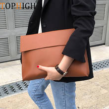 TOPHIGH Fashion Luxury Handbags Women Bags Leather Designer Summer Women Briefcase Envelope Bag Evening Female Day Clutches 2024 - buy cheap